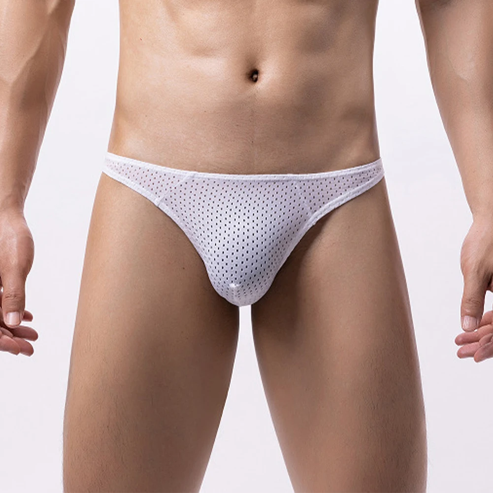 

Mens Sexy T-Back Stripper Pouch Tangas Thong G-String Panties Mesh Hollow Jockstrap Briefs See-through Underwear Erotic Lingerie