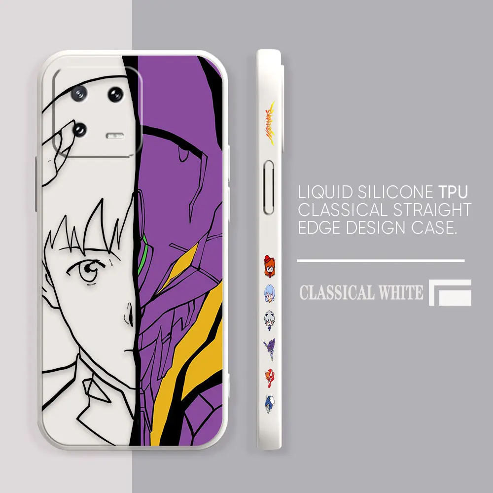 Case For Xiaomi PCOO F3 F4 F5 M3 M4 M5 X3 X4 X5 MIX 4 Black Shark 4 5 GT Pro 4G 5G Case Funda Cqoue Shell Anime E-Evangelion 02