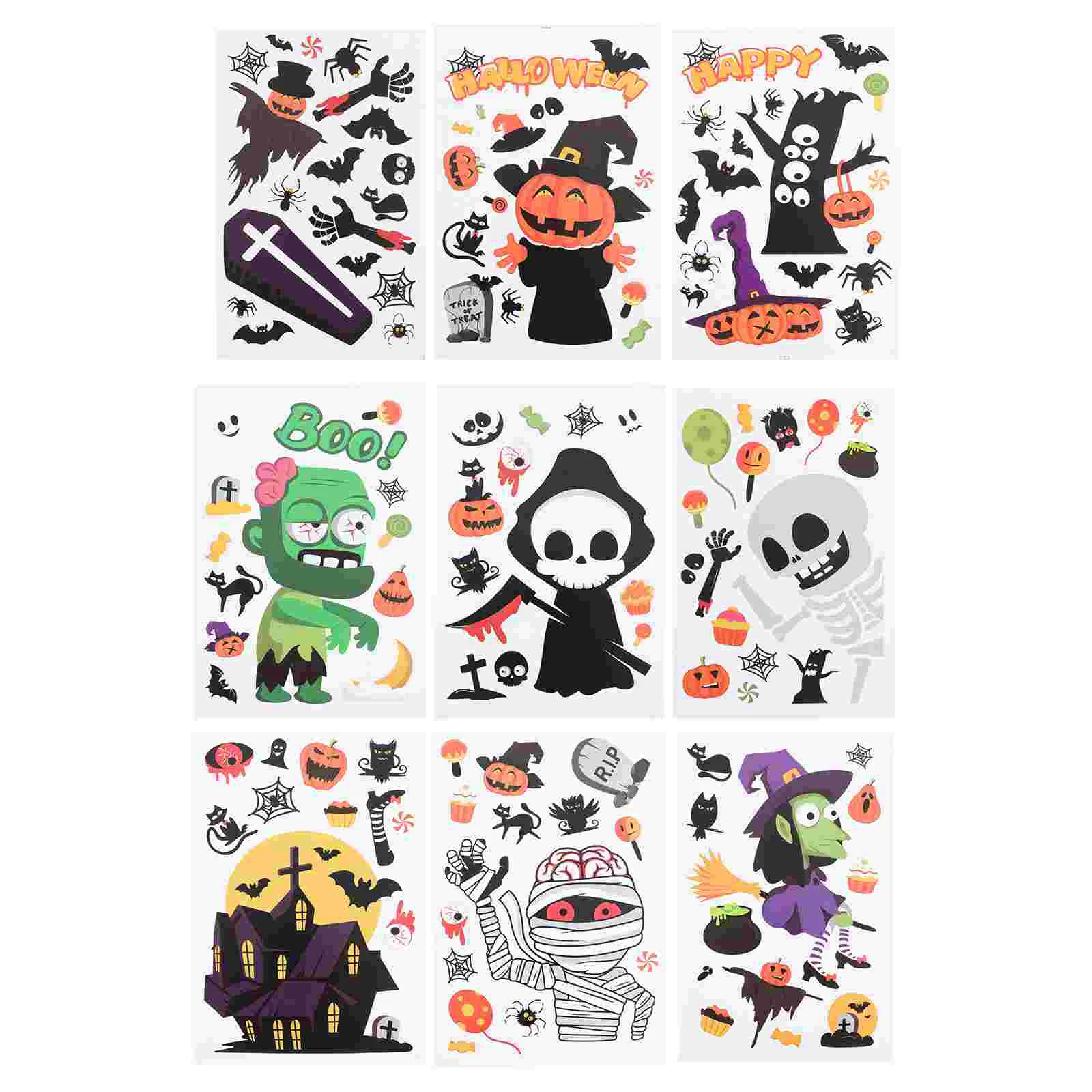 

Clings Window Stickers Decorations Decals Sticker Static Electricity Themed Scary Decoration Wall Decal Party Hanuted House