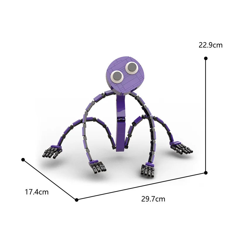 Конструктор радужные друзья игрушка персонажи мультфильмов Синий монстр и