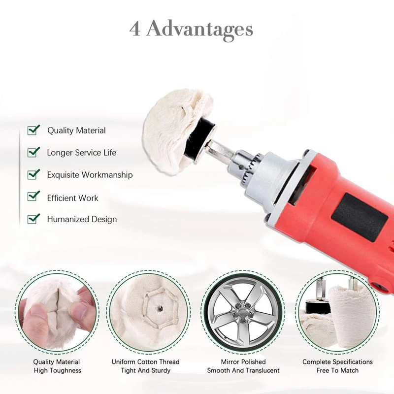 20 шт. полировальная подставка с ручкой 1/4 дюйма