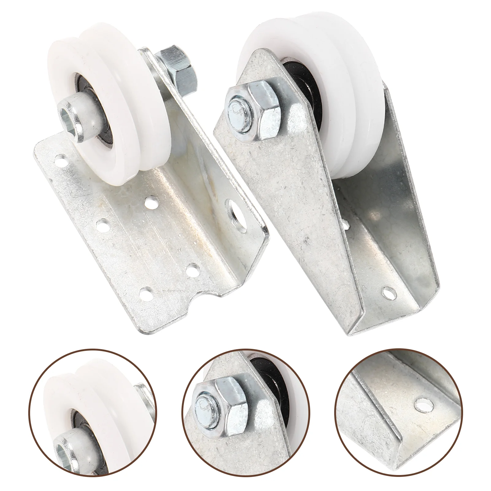 

2 Pcs Kits Cabinet Sliding Door Roller Accessories Assembly Closet Wheels Bottom