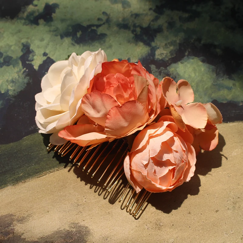 

Kimono Hanfu Accessories Photography Headdress Bridal Makeup Hair Accessories Artificial Silk Flower Hairpin Classic Headwear