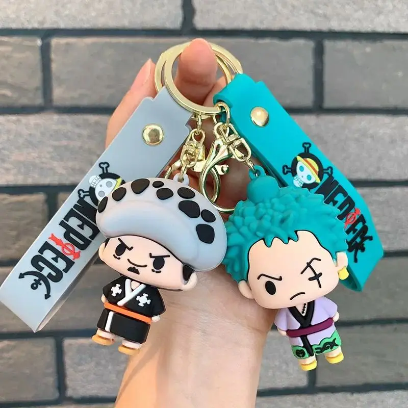 Фото Брелок One Piece: Милые мультяшные персонажи Тони Тони Чоппер и Луффи, Винсмок Санжи. Портативный кулон для сумки, подарок для пары или студента. №2
