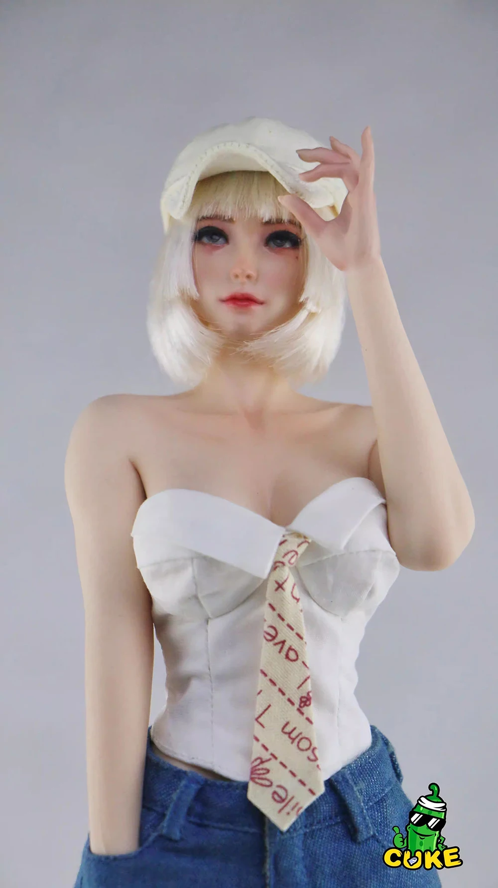 【60 дней изготовления】CUKE TOYS 16 Женский сексуальный топ без бретелек с открытыми плечами и рваные широкие джинсы для 12-дюймовых фигурок-игрушек (art.: 3920d4de52899) - 3920d4de52899
