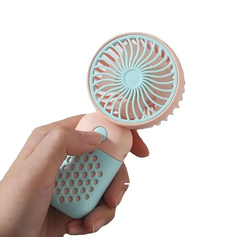 Фото Портативный ручной мини-вентилятор с USB-зарядкой, бесшумный, маленький электрический вентилятор для улицы, путешествий, охлаждения, для студенческого общежития №1