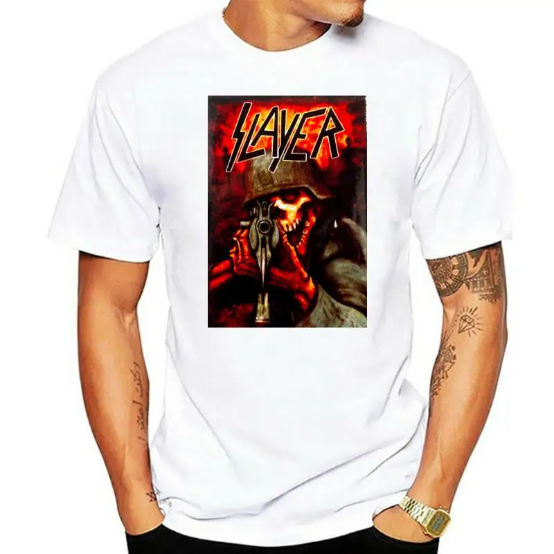 

Camiseta de Slayer снайперский череп для мужчин, ropa negra de talla grande, camiseta