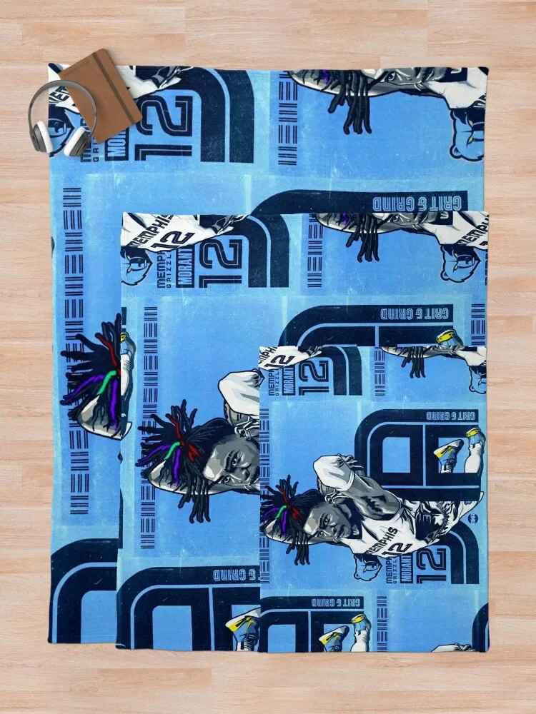 Morant Grizzlies Throw Blanket Sofa Quilt Decoratives Blankets