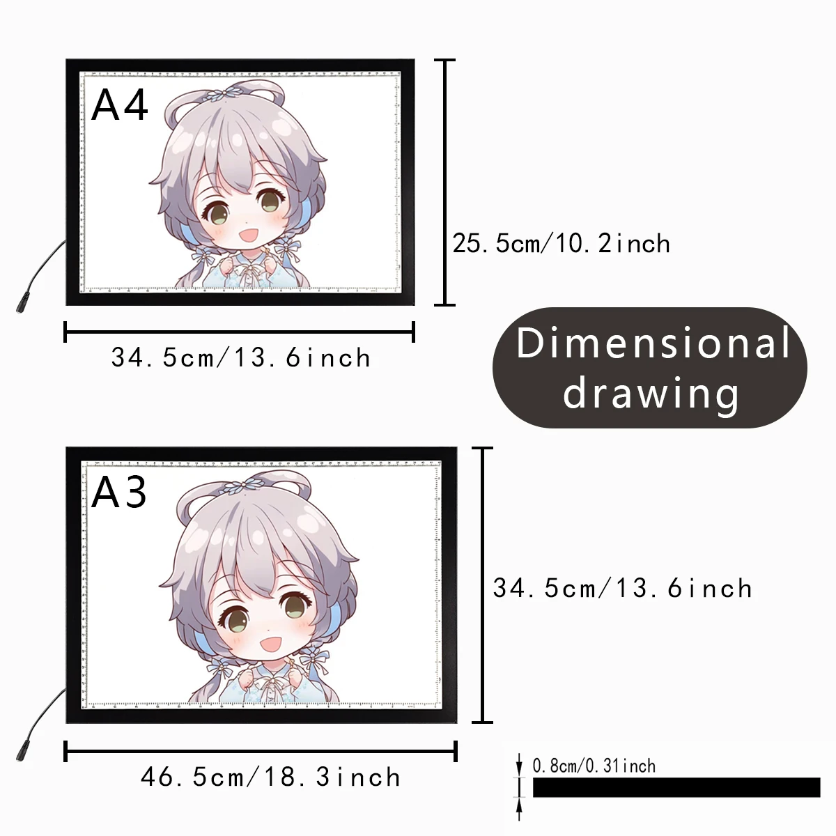 Светодиодная фотография a3LED для алмазной живописи доска рисования 10 уровней