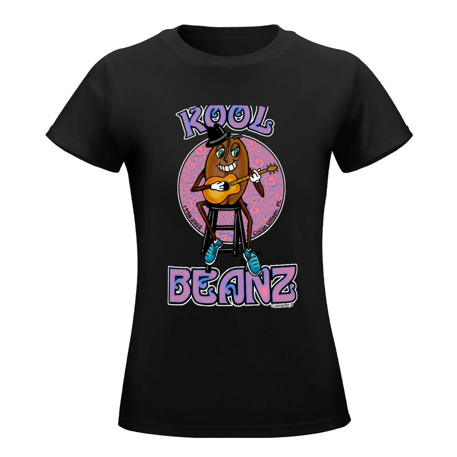 KOOL BEANZ! Футболка черные футболки на заказ женские с графическим рисунком