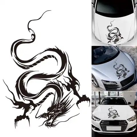 Universal Car Body Sticker Hood Dragon Pattern Waterproof Graphic Decal Fit for Toyota VW Nissan Most  Car Stickers,19cm*10cm