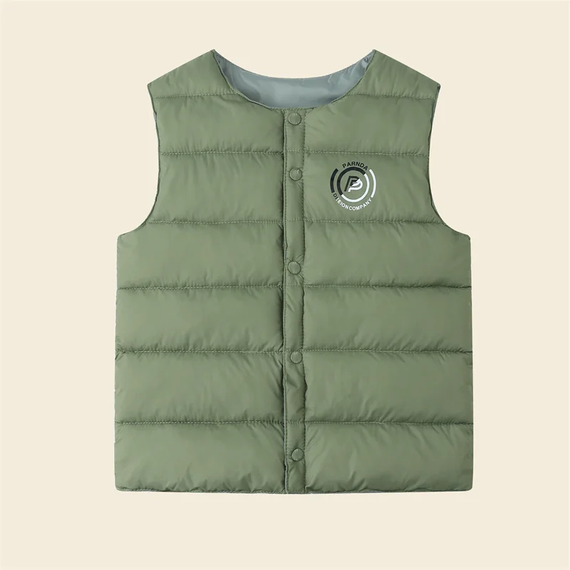Жилет для мальчиков детский жилет пуховая куртка 2024 крутая теплая плотная зимняя