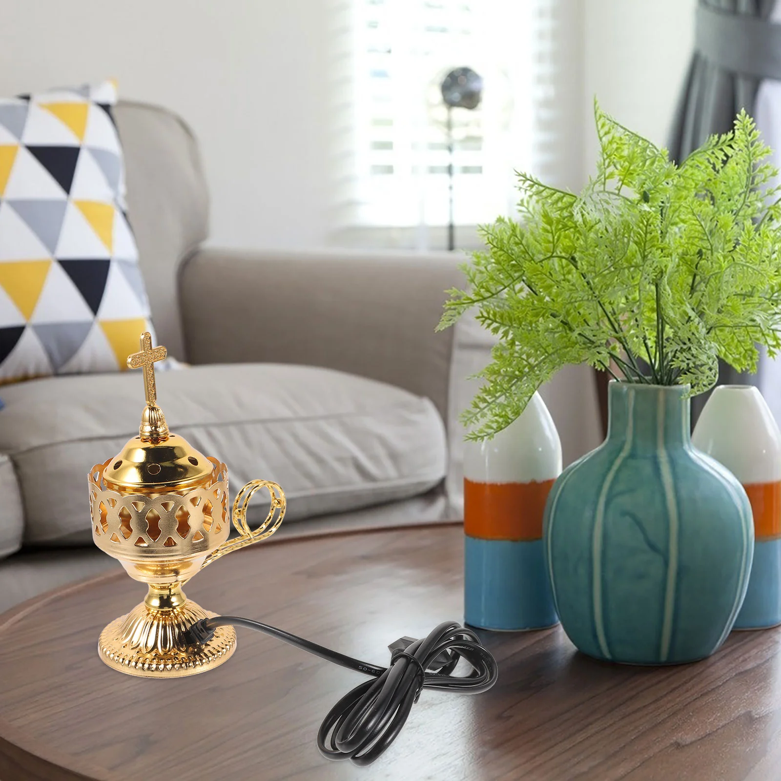 Курильница Электрическая металлическая курильница Настольная электрическая в