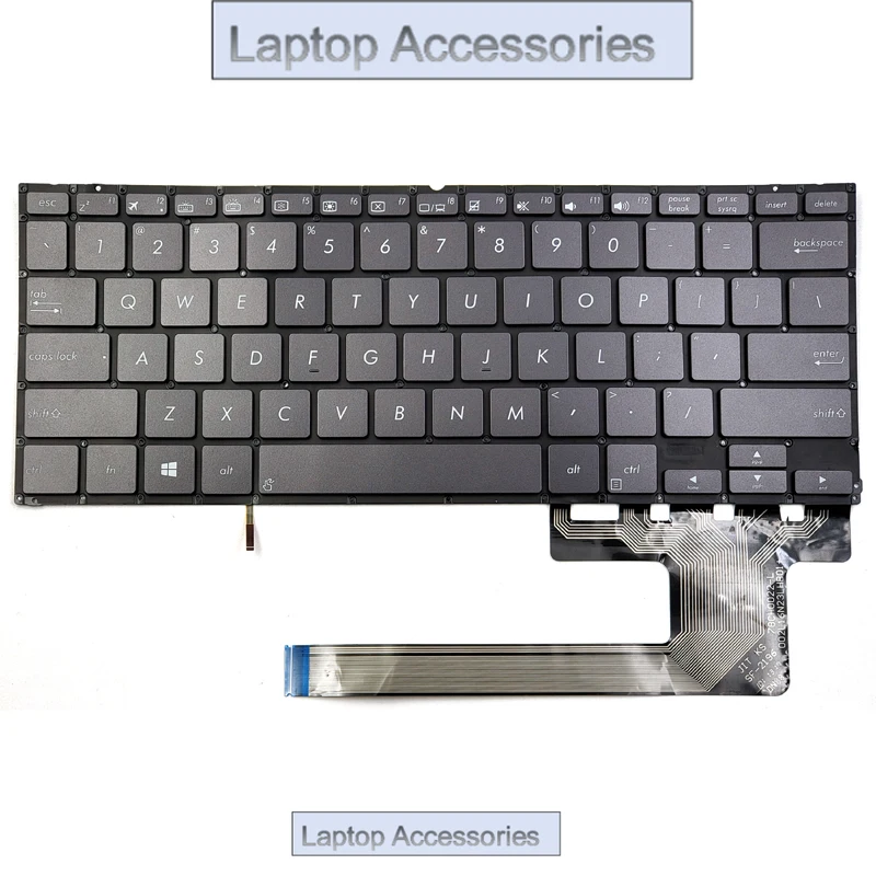 Фото Новая клавиатура для ноутбука Asus UX370 UX370U UX370UA UX370UA-XH74T Q325U Q325UA серии, США, черная с подсветкой №2