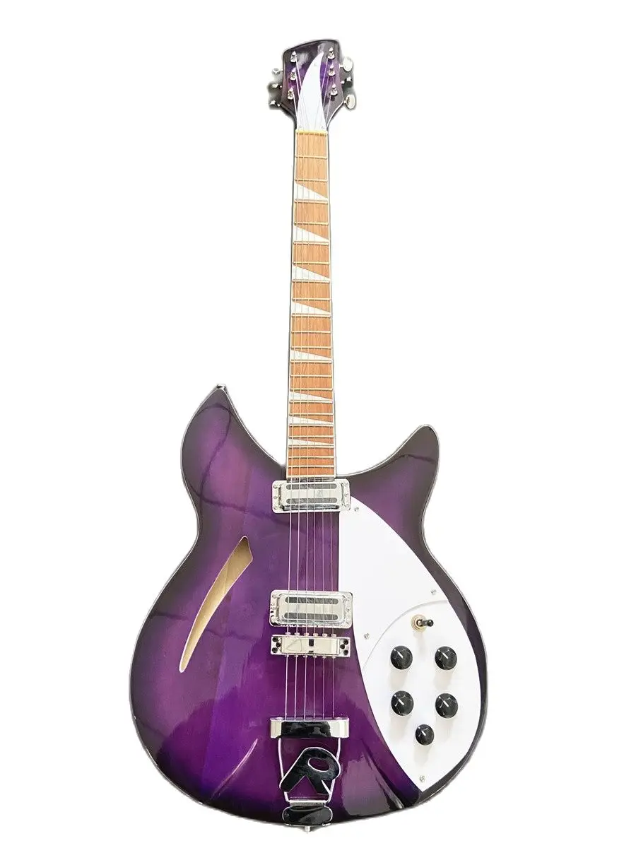 

High quality 360-6 string electric guitar purple rose wood white guard r guitar bridge can be customized free shipping