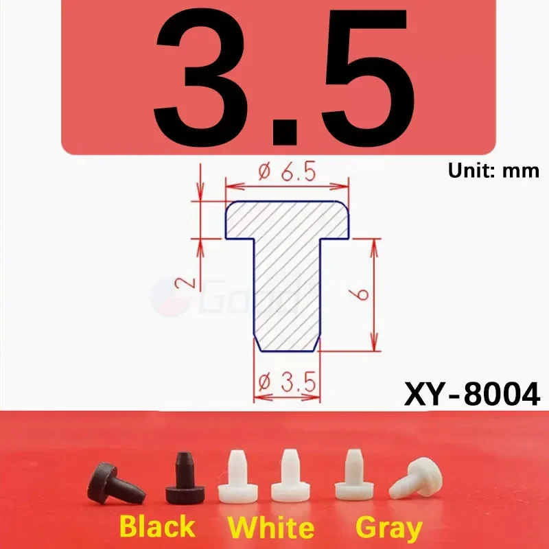 

2 мм-14 мм белые силиконовые резиновые заглушки с отверстиями, твердые Т-образные высокотемпературные уплотнительные пробки, пылезащитная заглушка 1/2/3/5/10/15/20 шт.