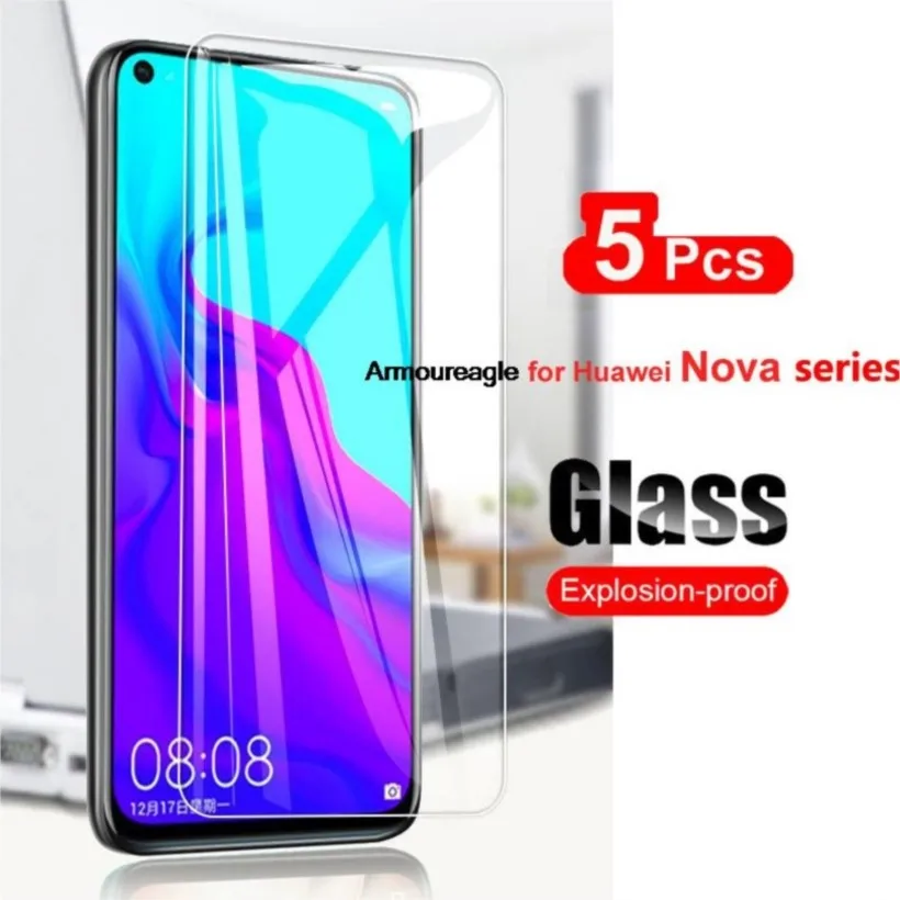 

5 шт. закаленное стекло для huawei nova 8i 7i 8 7 6 se 5g 5i 5 pro 5z 4e 3i 3 2 plus защита для экрана Защитная пленка из настоящего стекла