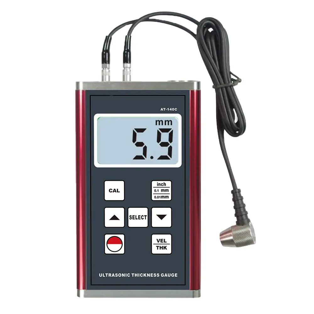 

AT-140C Digital Ultrasonic Thickness Meter Measuring Thickness and Corrosion of Pressure Vessels 0.75mm~400 Mm