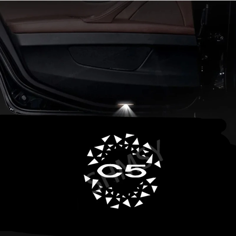 

2 шт. светодиодные дверные приветственные огни с логотипом проектора для Citroen C5 X7 II Ghost Shadow Lamp Courtesy Light авто декоративный аксессуар