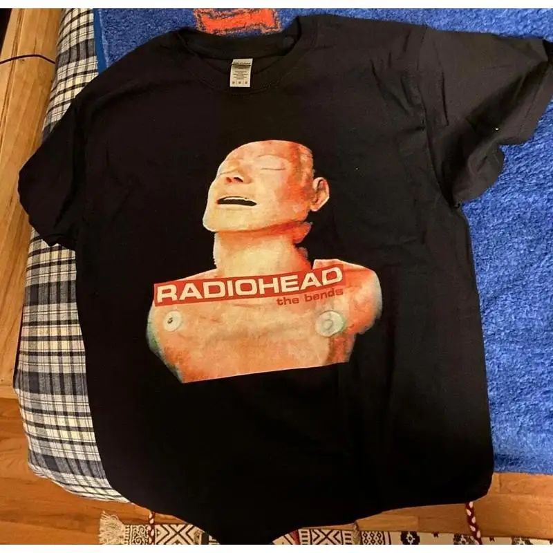 Фото Radiohead The Bends Albumums Базовая черная классическая футболка №1
