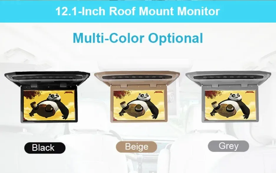 12-дюймовый ультратонкий HD-экран автомобильный флип-вниз кровельный потолочный