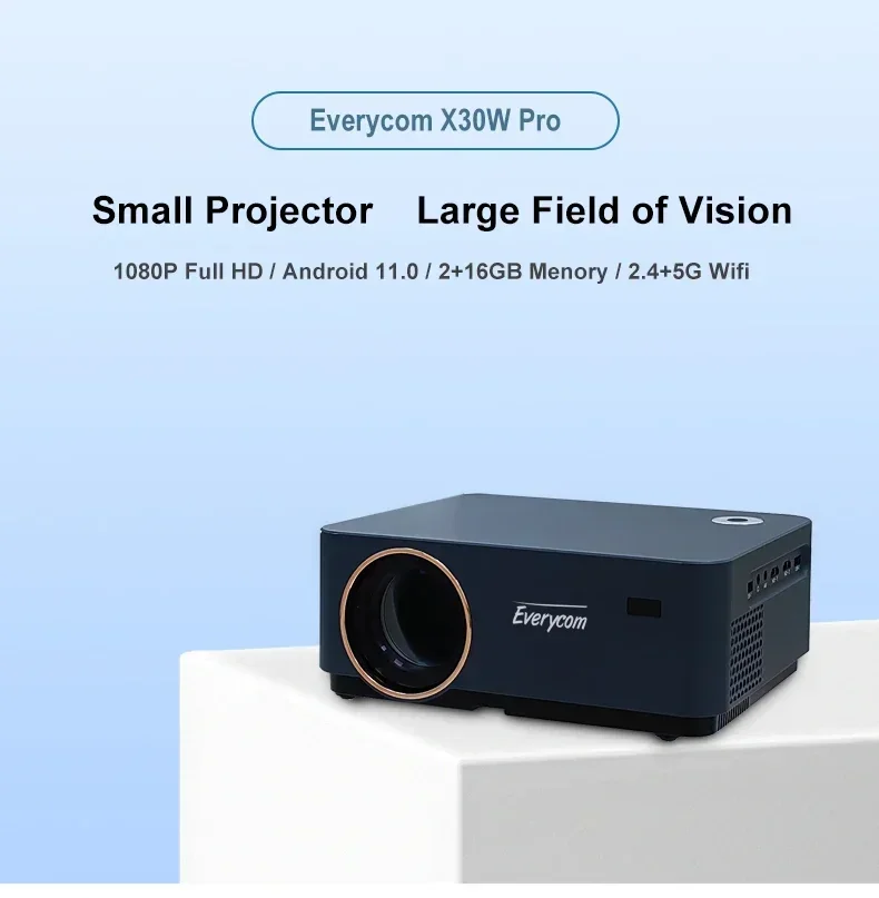 Everycom X30W Pro Full HD ЖК-видео Smart Android Wi-Fi домашний кинотеатр лучший проектор-проектор 4k