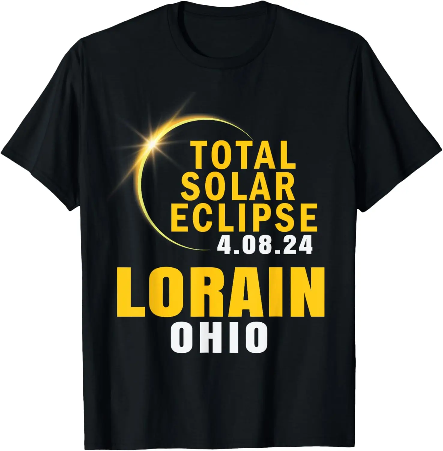 Футболка Lorain OH Total Solar Eclipse 2024 солнечный Ohio