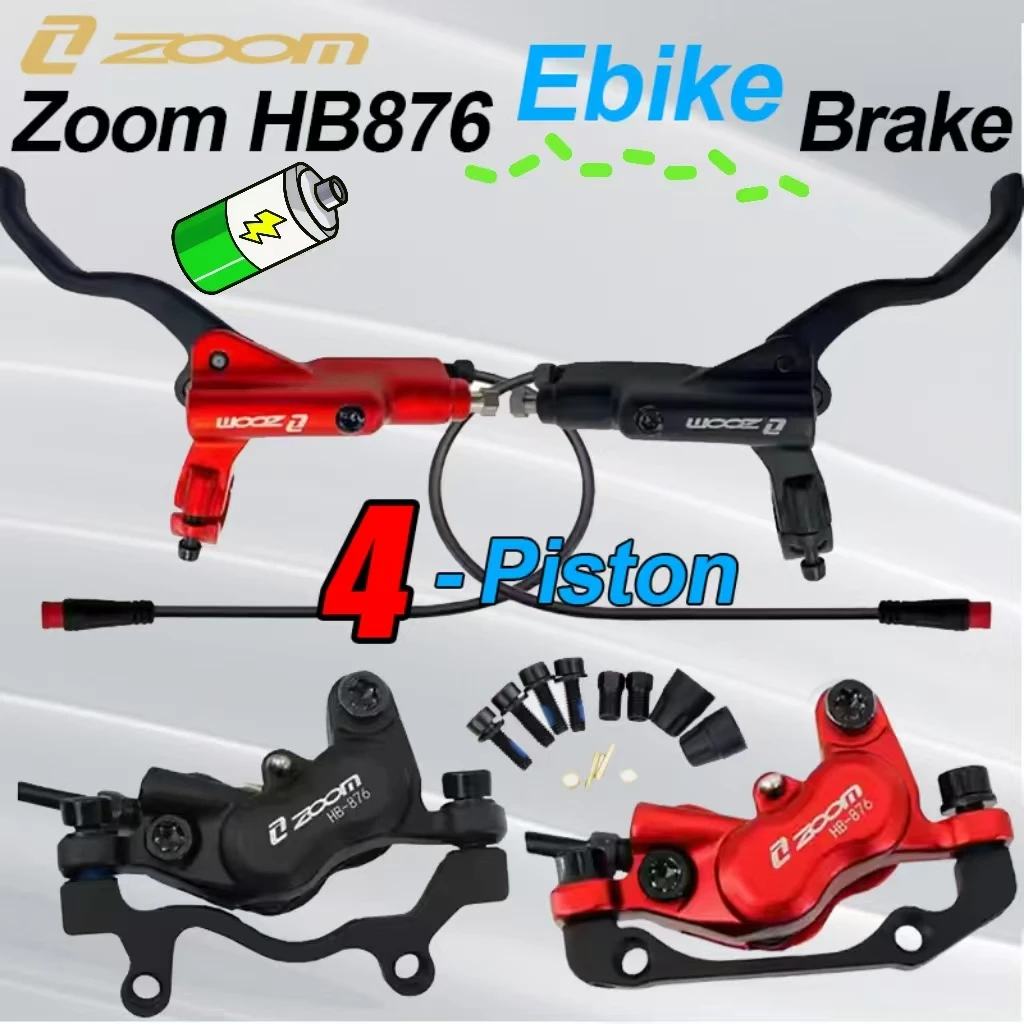 ZOOM HB-876E электронный велосипед 4-поршневой комплект гидравлических дисковых
