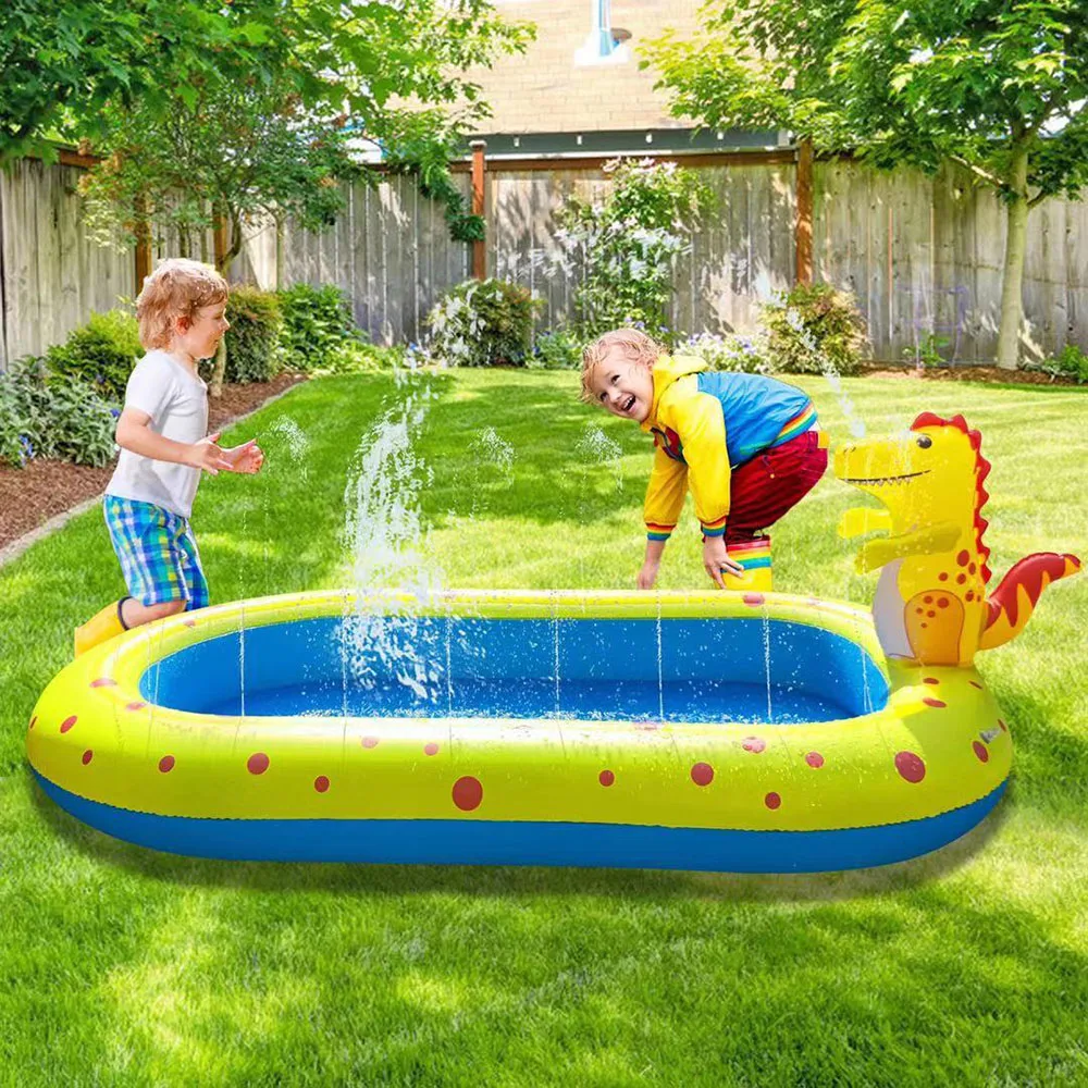 

Children Swimming Pool Inflatable Spray Pool Play Water Bathtub Outdoor Dinosaur Sprinkler Game Water Mat Water Toys for Kids 3+