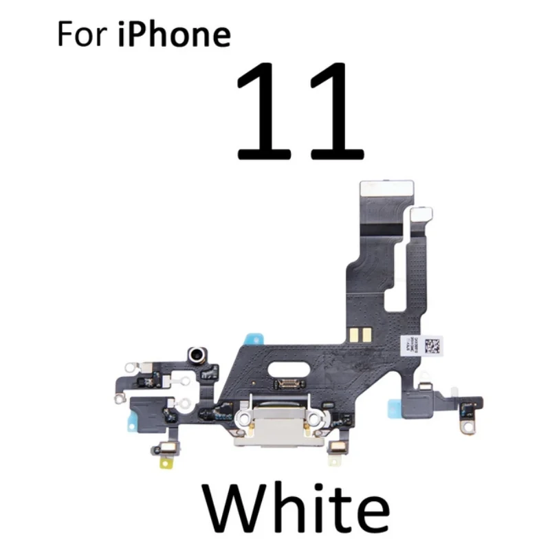 Зарядный гибкий кабель для iPhone 11 Pro Max, USB-штекер, зарядный порт, док-разъем с микрофоном, аудиоразъем для наушников, гибкий кабель (art.: 3920bcbabf8ad) - 3920bcbabf8ad