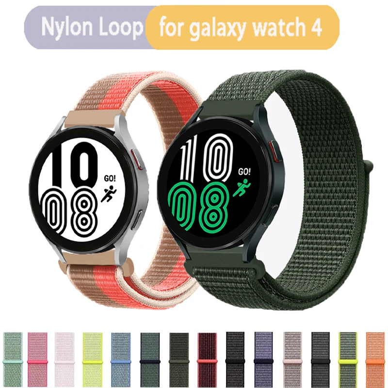 

Ремешок нейлоновый для Samsung Galaxy watch 4/classic/46 мм/Active 2/Gear S3/amazfit, регулируемый эластичный браслет для Huawei GT 2/3 Pro