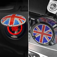 great britain bling car coasters glitter cup holder coasters for car shockproof diamond car coasters insert bling crystal
