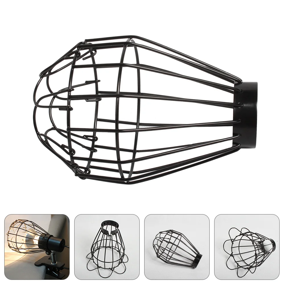 

Lamp Cage Cover Guard Light Bulb Shade Wire Metal Iron Vintage Fixture Lampshade Hanging Lighting Industrial Pendant Ceiling
