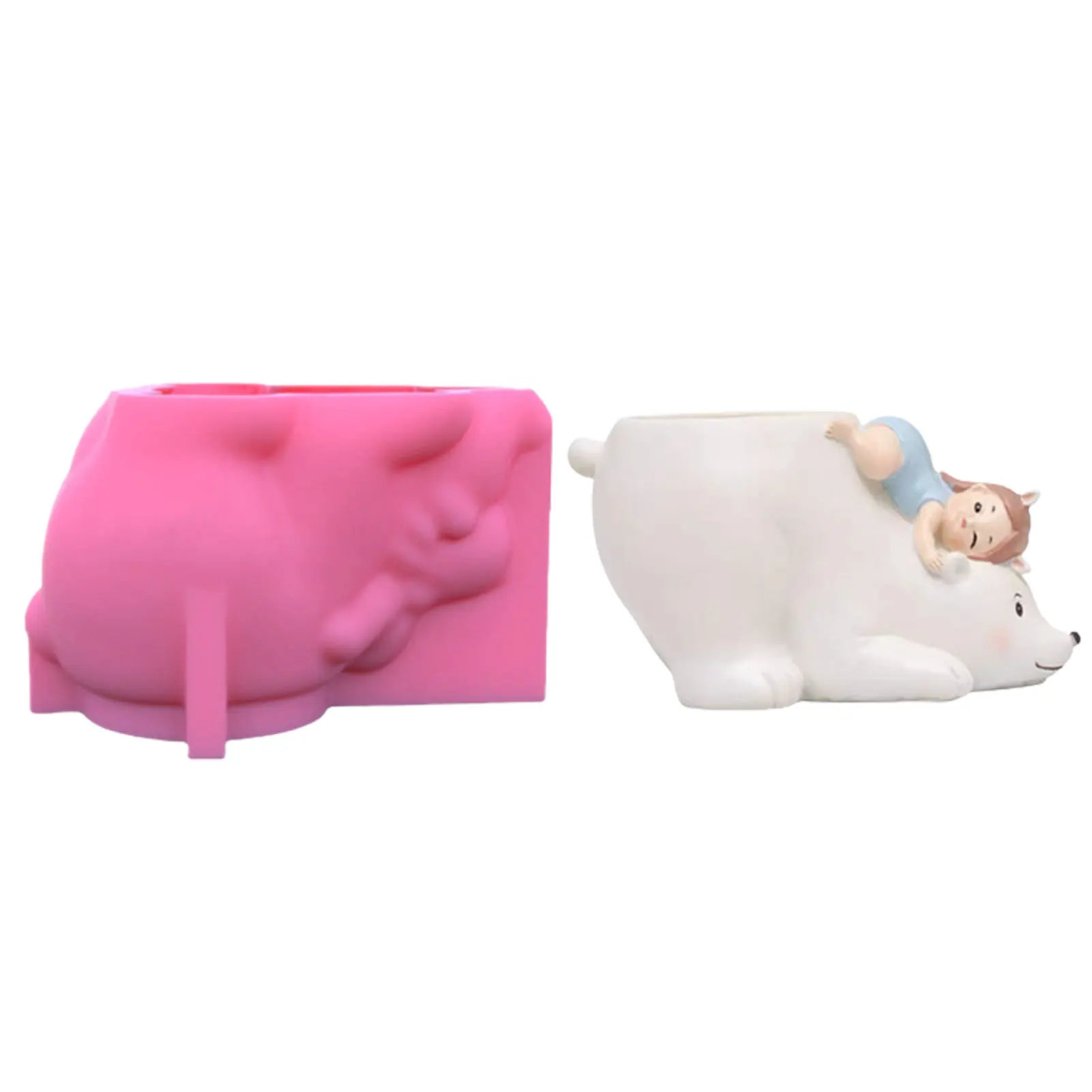 

Cartoon Animal Silicone Mold3D DIY Soap Molds For Succulent Plant Pot Pen Holder With Cute Bear/Elephant/Whale Shape Non-Stick