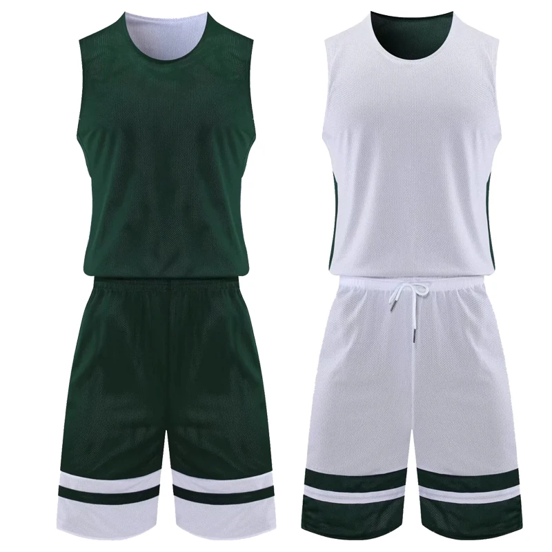 Adult Basketball Vest Set Basketball Jersey Lothing Solid Color Sportswear Custom Sports Uniform Training Men Children Set