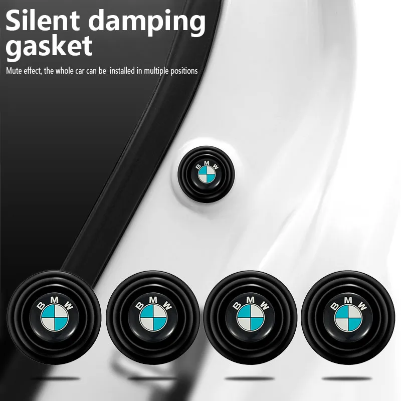 Автомобильные силиконовые наклейки на дверь амортизатор звукоизоляционный