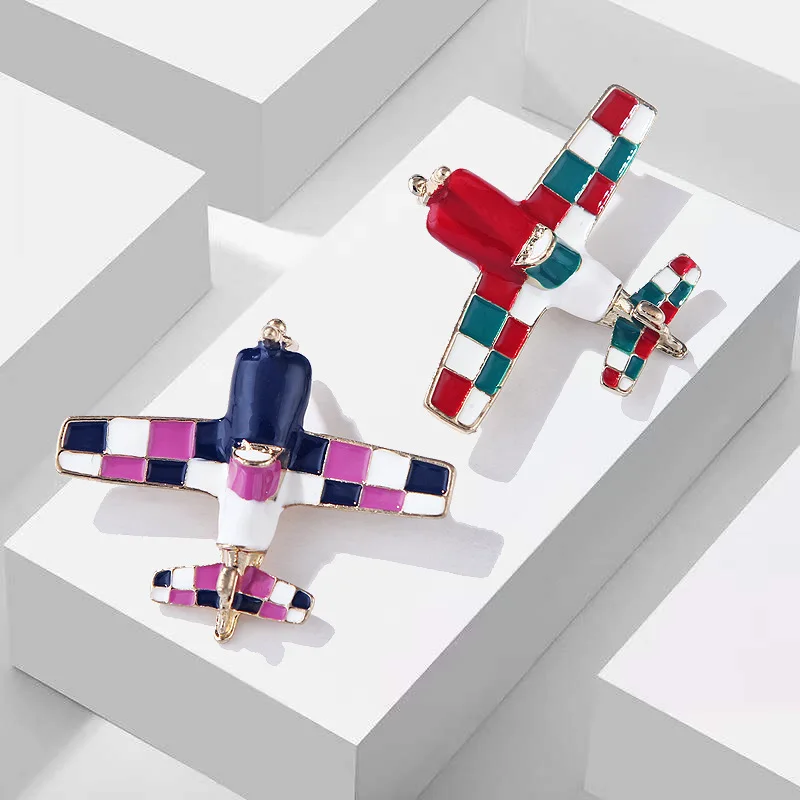 

Dripping Oil Color Painted Small Aircraft Pins Accessories Clothing Backpack Brooch Enamel Lapel Pins Badge Wholesale