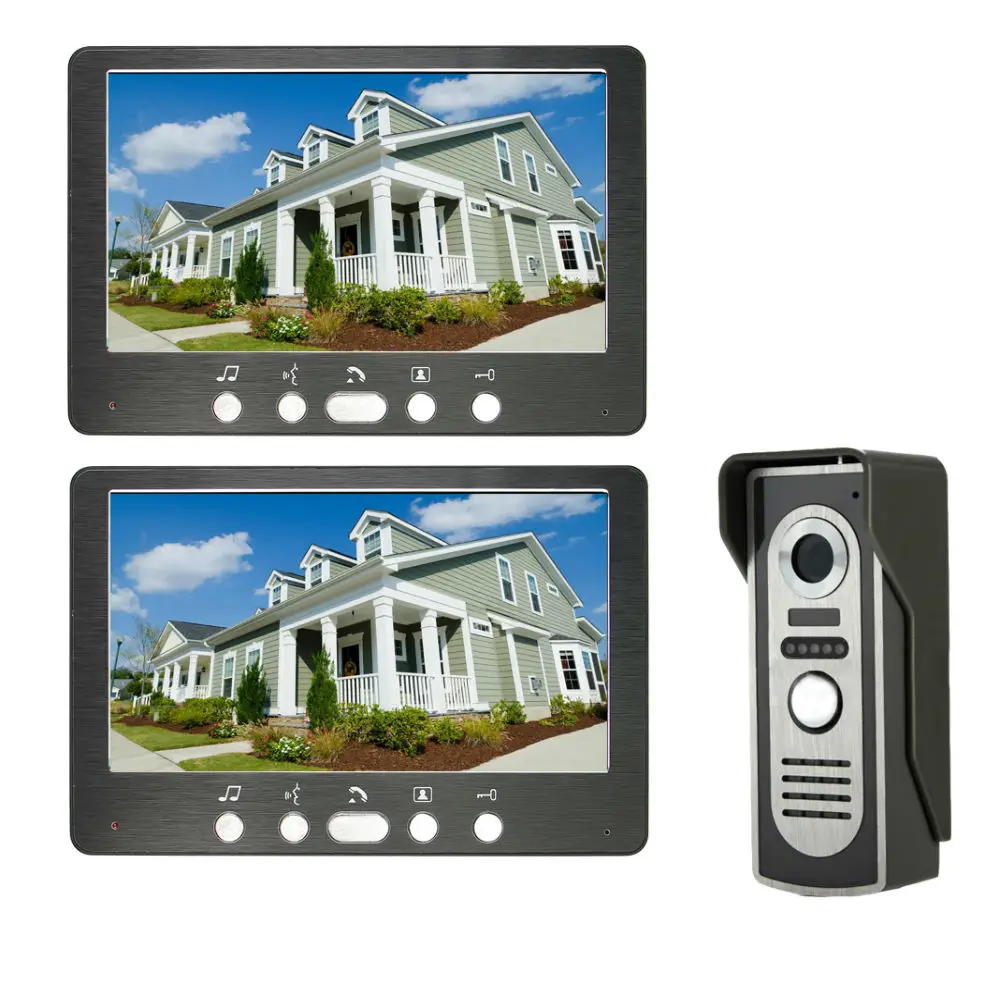

Yobang Security Video Door Intercom Entry System Kit Video Doorbell Phone Rainproof IR Camera for Home Villa Building Apartment