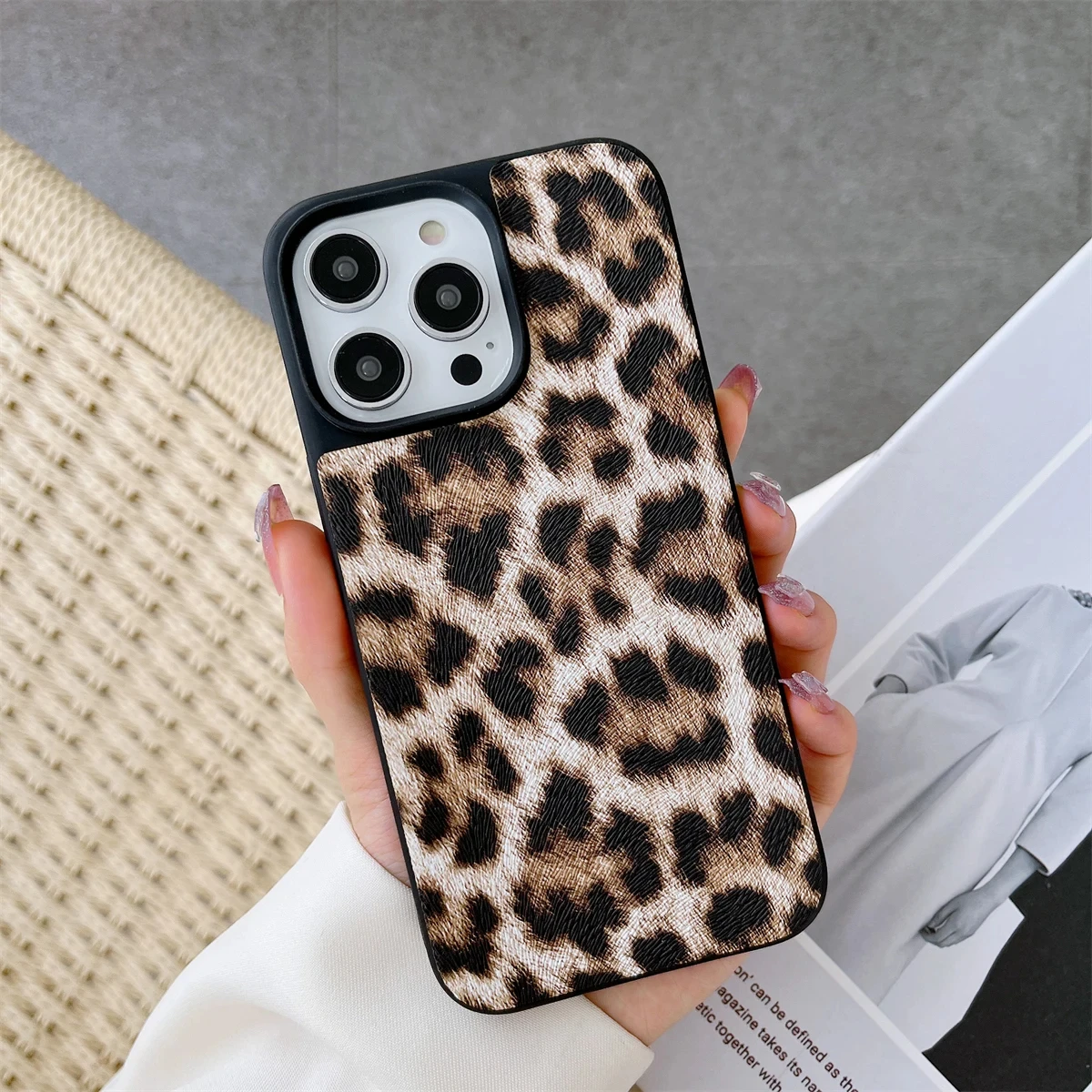 Роскошный чехол для телефона из искусственной кожи с леопардовым крокодиловым