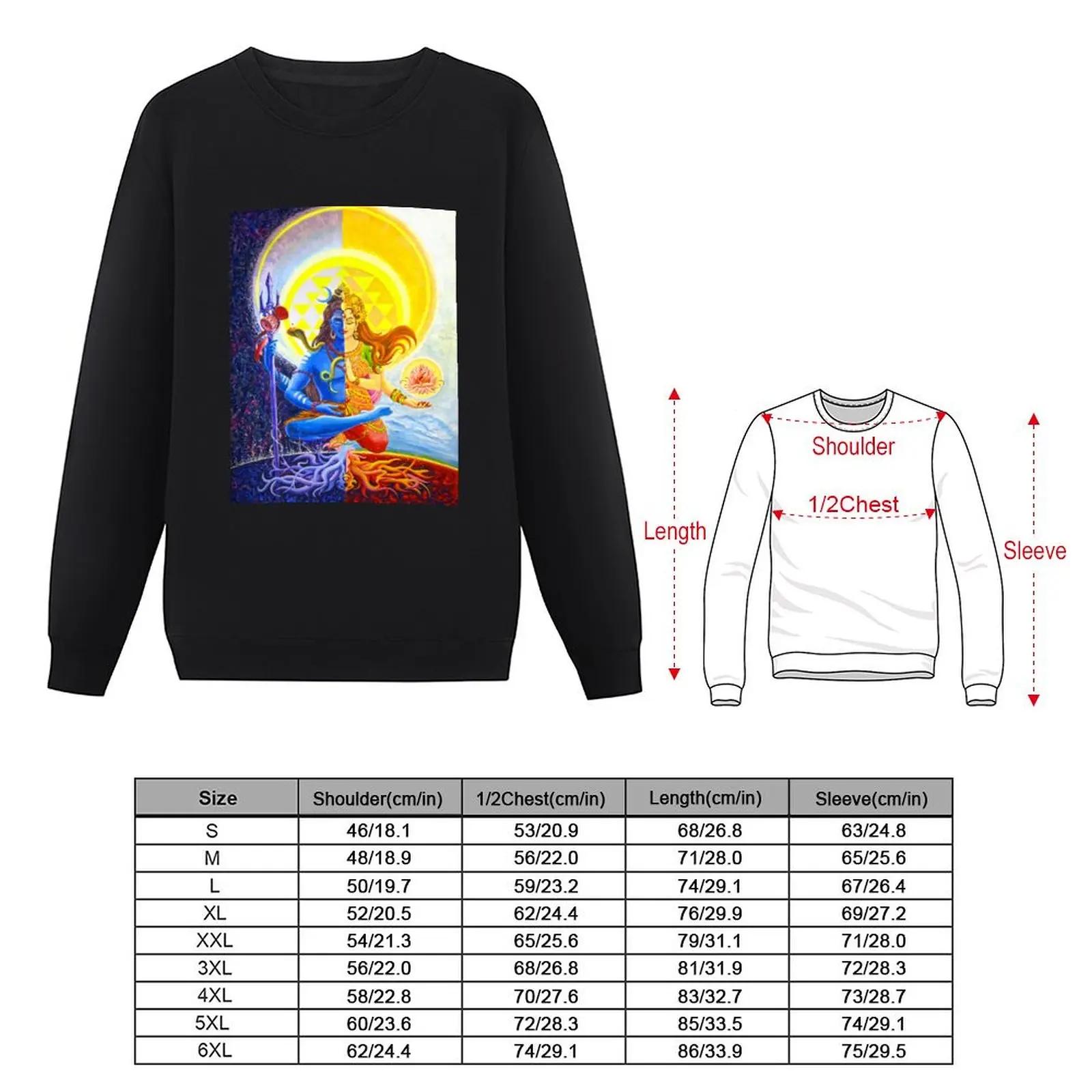 Ardhanarishvara Shiva Shakti Goddess Halfman HalfWoman пуловер с капюшоном одежда в стиле аниме мужская