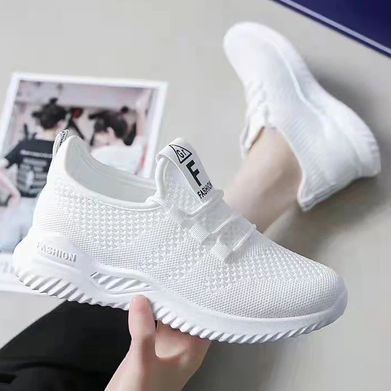 Sport Running Shoes Women Air Mesh Breathable Walking Women Sneakers Comfortable White Fashion Casual Sneakers White Zapatos