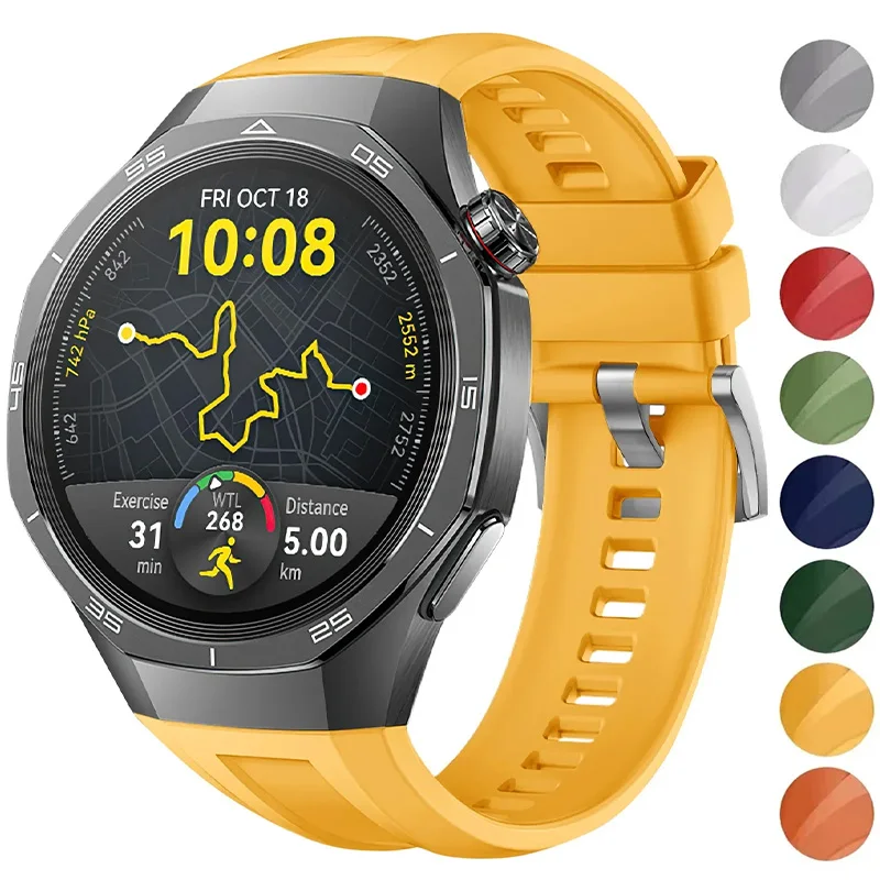 Фото Силиконовый ремешок для Huawei Watch GT 6 Pro 46 мм, спортивный браслет для Huawei GT6 GT6Pro GT5 GT5Pro GT4 GT3, браслет 22 мм, ремешок для часов №1