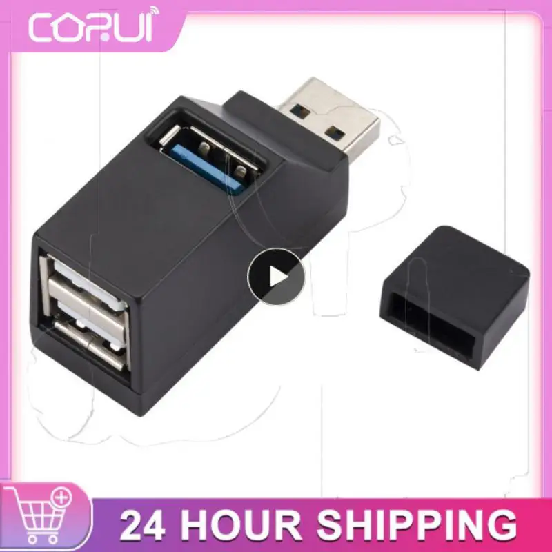 

3 Ports Extender High Speed Docking Station 480mbps Transfer Portable 2.0 Hub Adapter Pc Accessories Small Plug And Play