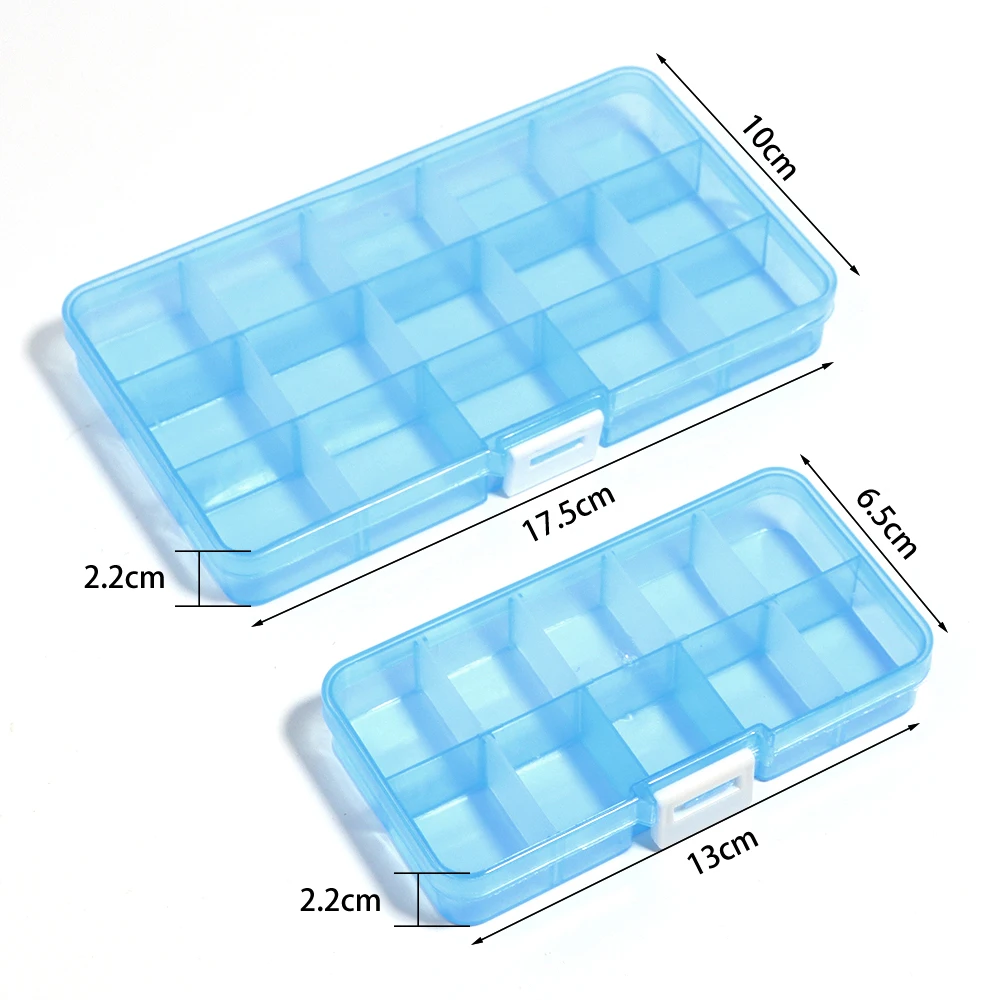 10/15 сеток пластиковая коробка для хранения ювелирных изделий регулируемые