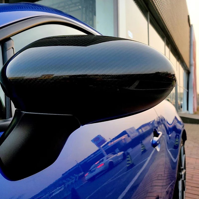 QHCP Настоящее углеродное волокно накладка на зеркало заднего вида автомобиля