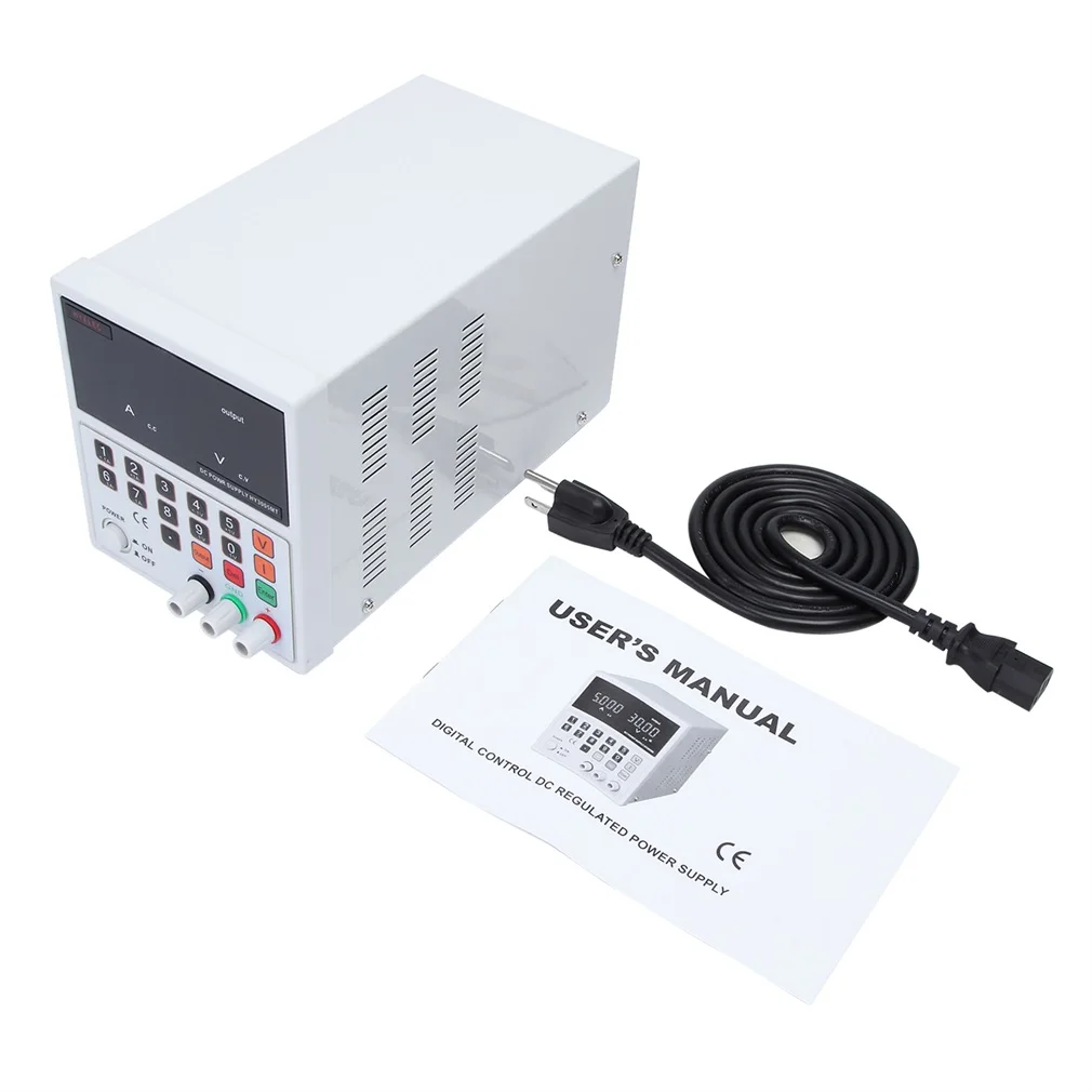 

HY3005M DC Programmable Precision Variable Adjustable DC Triple Linear Power Supply Digital Regulated US/UK Plug
