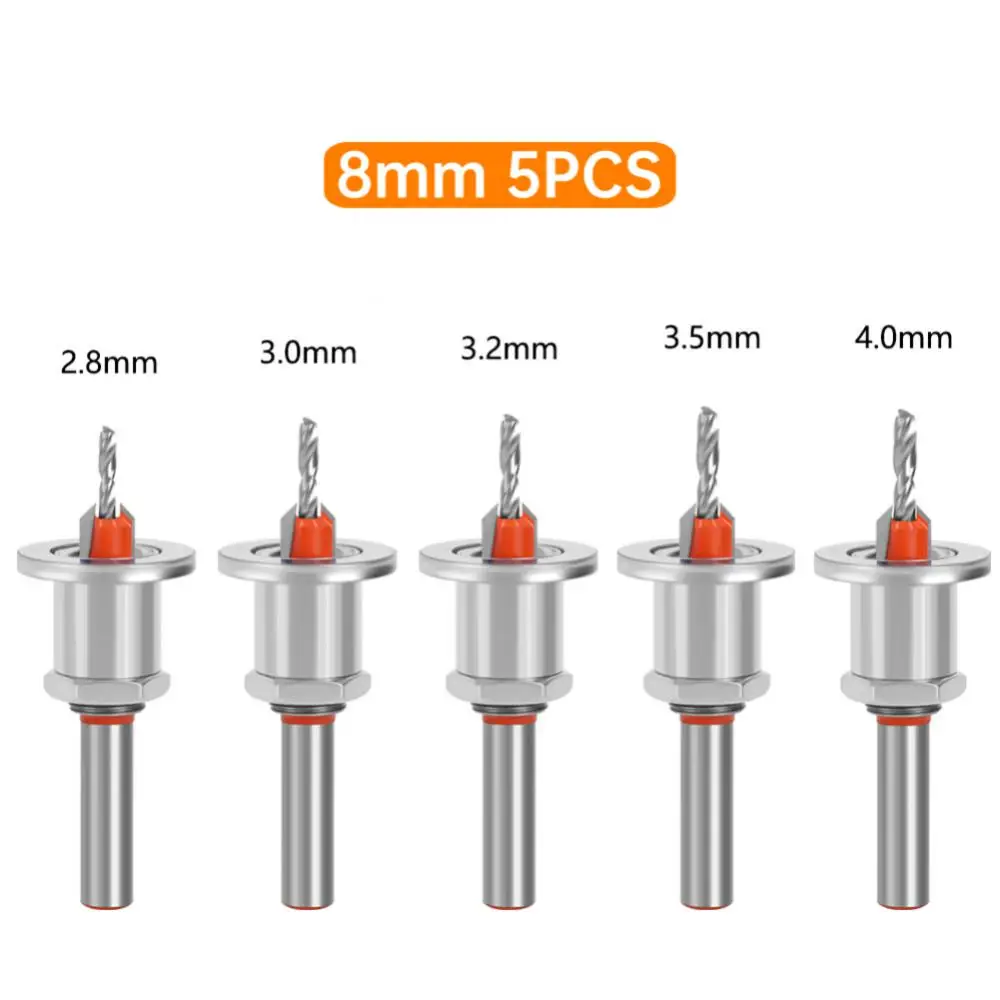 

8mm Shank HSS Countersink Woodworking Router Bit Milling Cutter Screw Extractor Remon Demolition Wood Drilling Core Drill Bits
