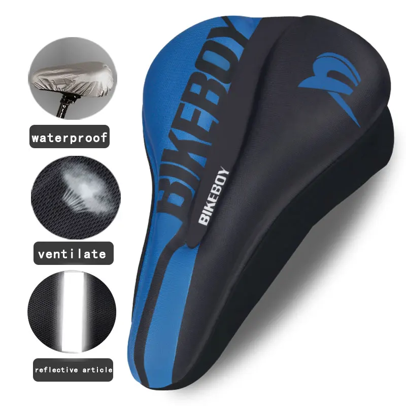 

Bikeboy Bicycle Saddle Cover 3D Liquid Silicon Gels Cycling Seat Mat Comfortable Cushion Soft Anti Slip Bike Saddle Cover