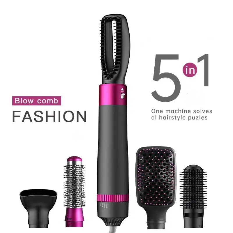 

5 In 1 Electric Hair Dryer Brush Hot Air Styler Blow Negative Ions Dryer Comb Hair Curler Straightening Curling Styling Tool