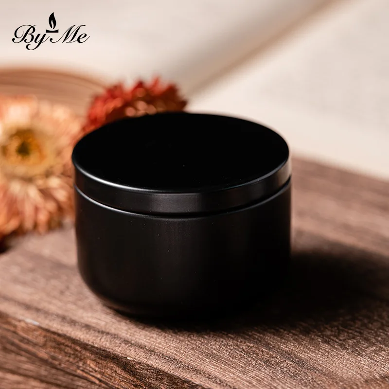 Маленькая черная жестяная коробка ароматические фотосвечи бытовые свечи для спа